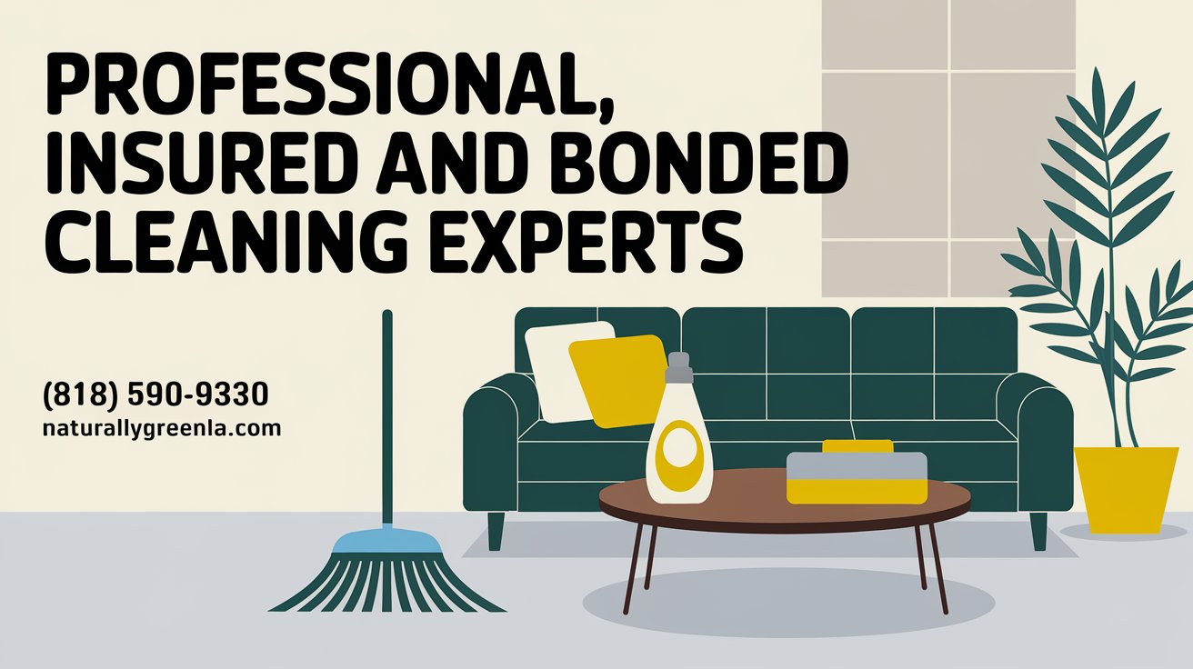 Professional cleaning experts, fully insured and bonded, ensuring high-quality service and peace of mind for clients.